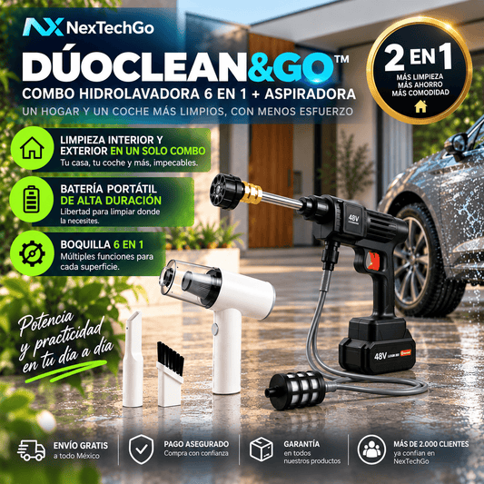 DúoClean&Go™ - Combo Hidrolavadora 6 en 1 + Aspiradora